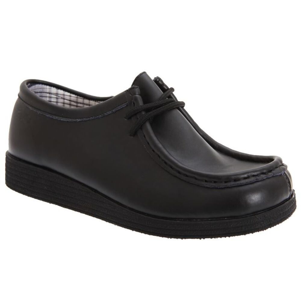 Route 21 Boys Coated Leather Apron Para Shoes / Black